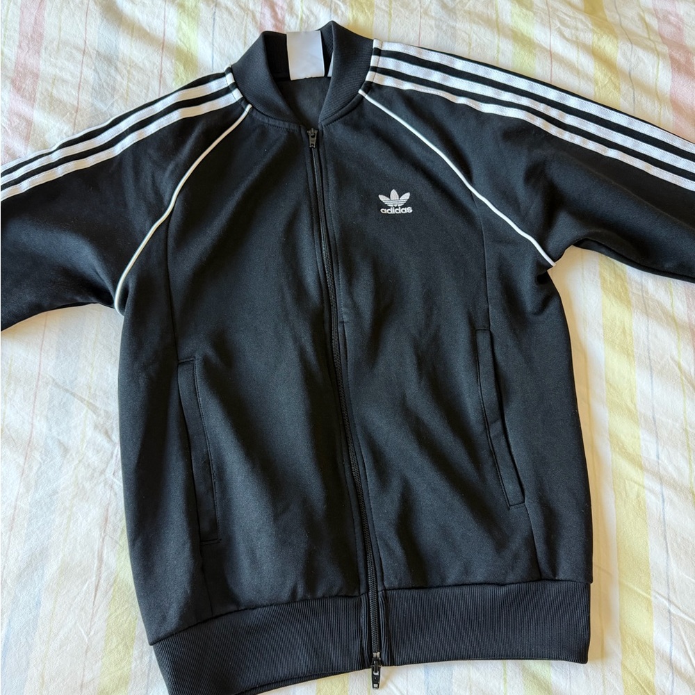 Adidas Black and White Track Jacket